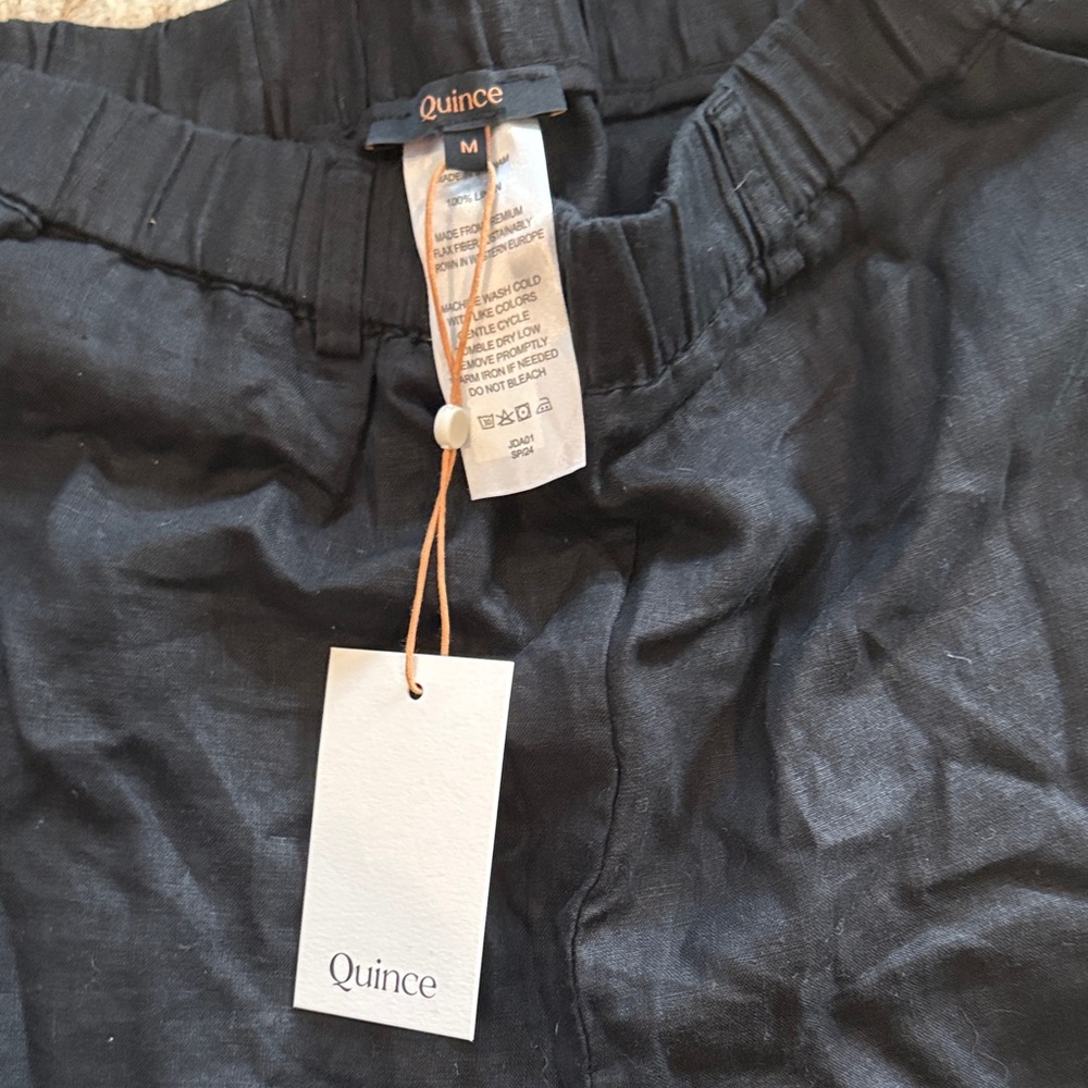 Quince Charcoal Linen Trousers